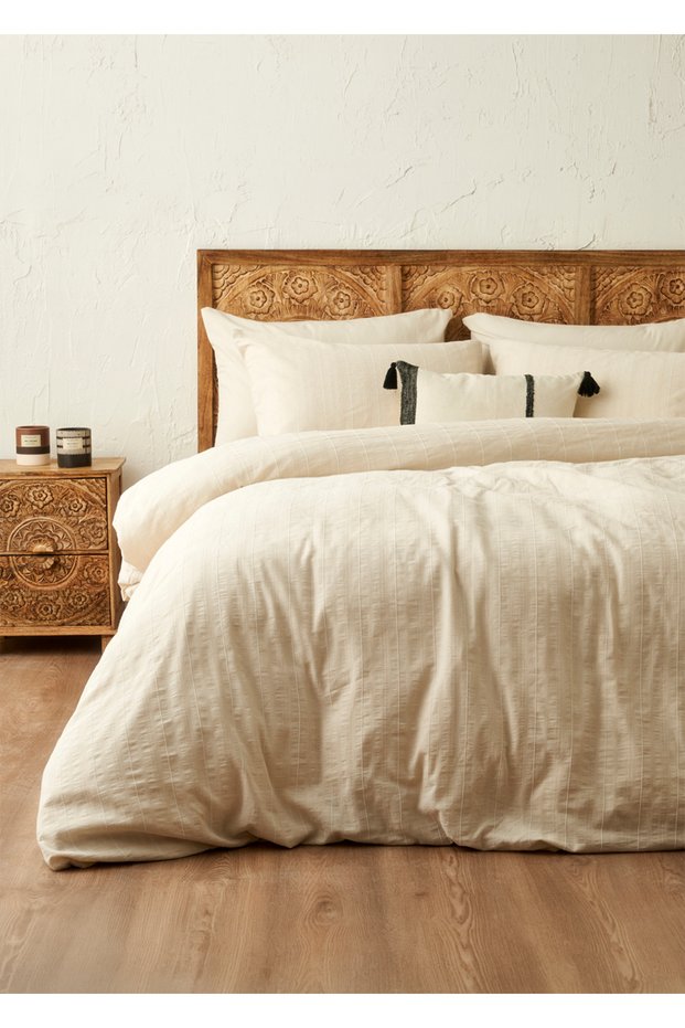 100% Cotton Harvey King Size Personality Duvet Cover Set Beige (240X220 cm)