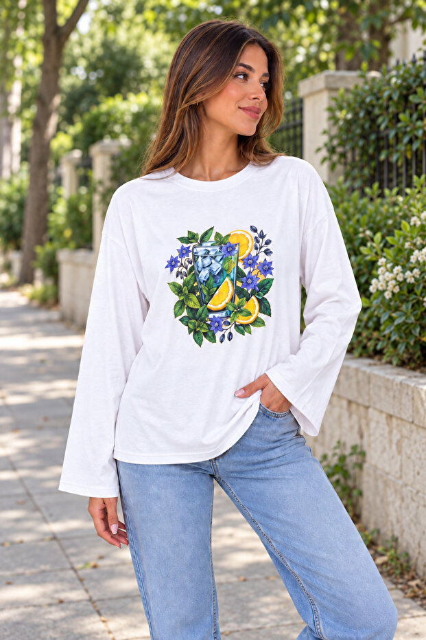Women's Draped Long Sleeve Blouse