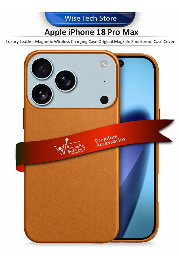 Apple iPhone 18 Pro Max 5G 2026 Premium Luxury Leather Magnetic Wireless Charging Case Original Magsafe Shockproof Case Cover