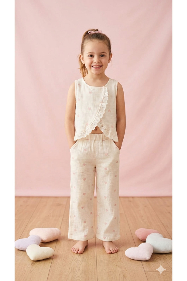 Girl's Muslin Vest Set Dmb-0802