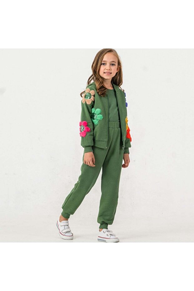 Girl's zippered suit mon-52115