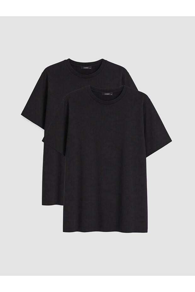 Black Plus Size Cotton Women's T-Shirt 2-Pack