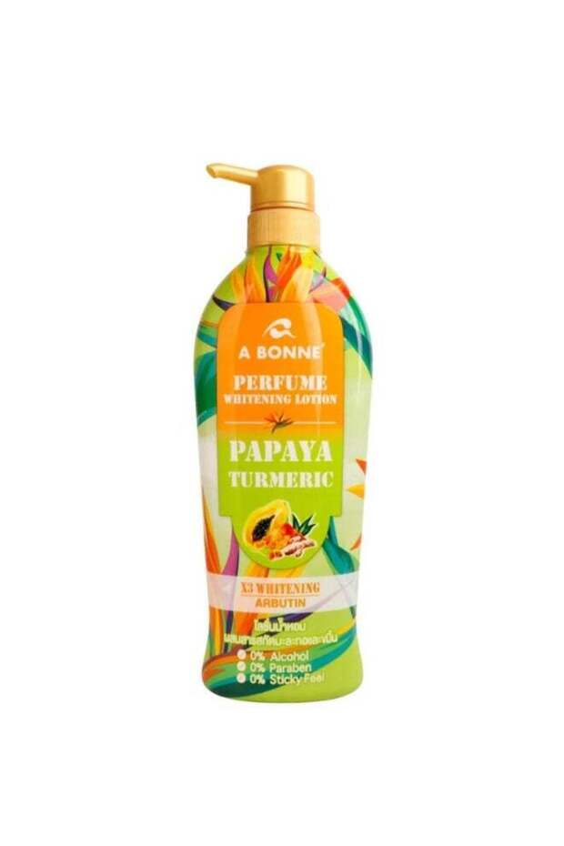 Perfume Whitening Lotion with Papaya Turmeric & Arbutin, X3 Whitening for Bright Smooth Hydrated Skin Daily Care 500ml