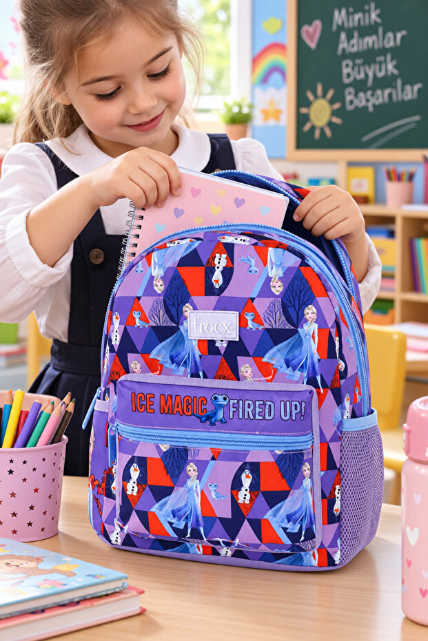 Snow Princess Ice Theme Kindergarten School Bag Children's Backpack Daily Use 33 X 23 X 10 cm
