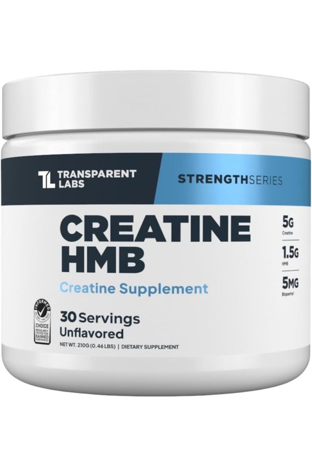 Creatine HMB - Creatine Monohydrate Powder with HMB for Muscle Growth, Increased Strength, Enhanced Energy Output, and Improved Athletic Performance - 30 Servings, Unflavored