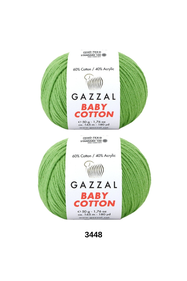 2 Pieces Gazzal Baby Cotton Lightweight and Comfortable Cotton Yarn for Summer Projects Amigurumi Bandana Yarn Beanie Punch Punch Embroidery Yarn Color: 3448