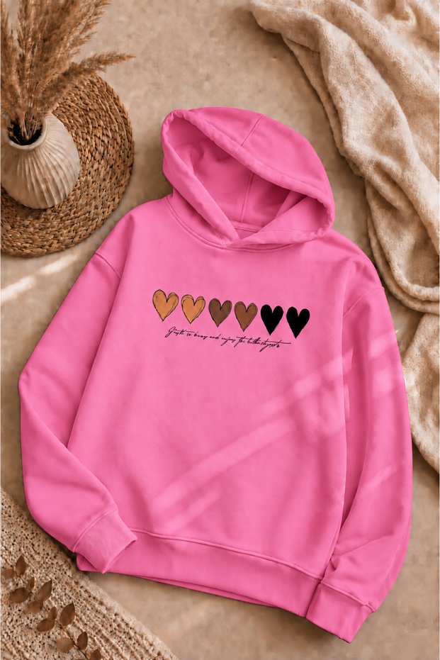 Unisex Children's Hooded Sweatshirt Printed 3-Yarn Hooded Sweatshirt -