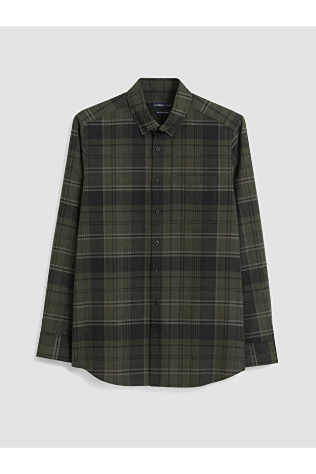 Quality Pieces from Çelebi Store Standard Fit Checked Embroidered Men's Shirt