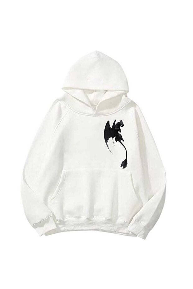 Unisex White Hooded Oversize Sweatshirt Comfortable Fit Cotton with Fleece Inside
