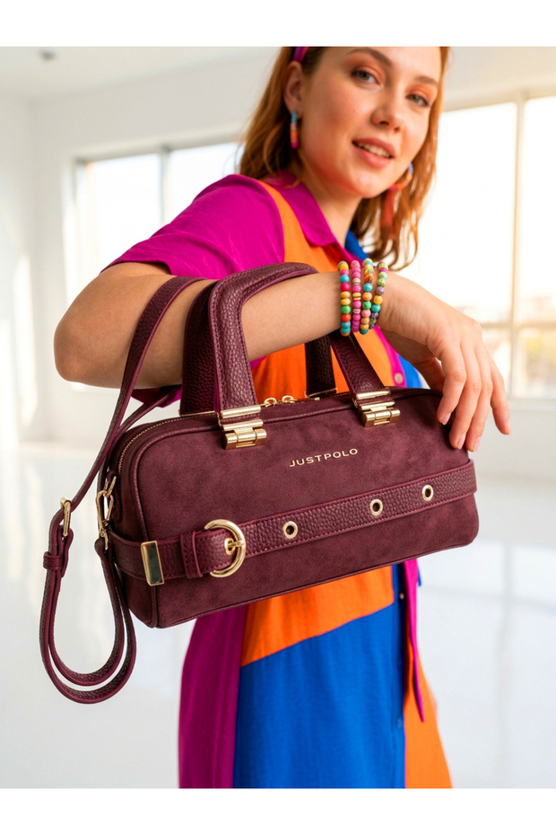 Women's Suede Multi-Compartment Stylish Daily Hand and Shoulder Bag