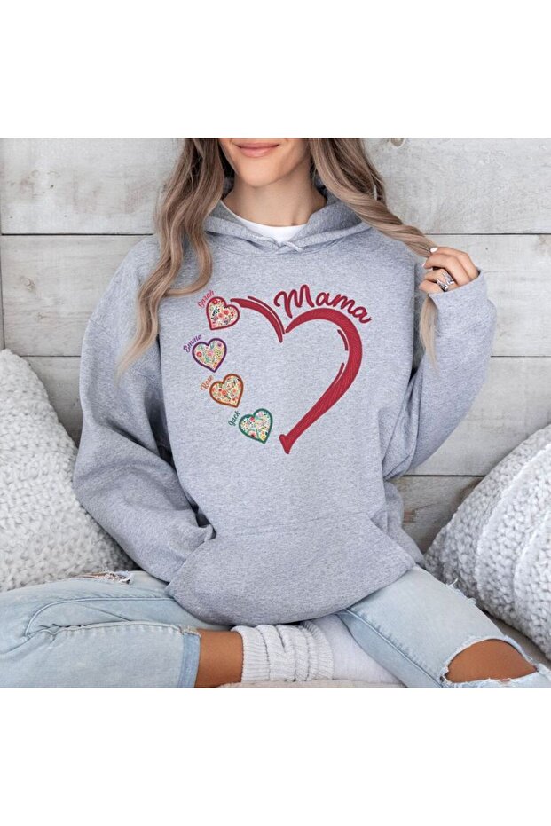 Unisex Gray Loose Fit Hooded Sweatshirt with Inner Pockets, Warm Hoodie