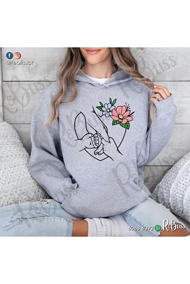 Unisex Gray Oversize Hooded Sweatshirt with Kangaroo Pocket, 3 Thread Raster Hoodie