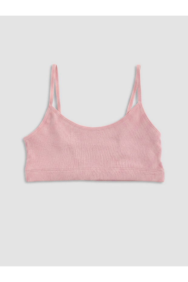 Lcw Young Pink Bustier with Removable Pads Without Underwire