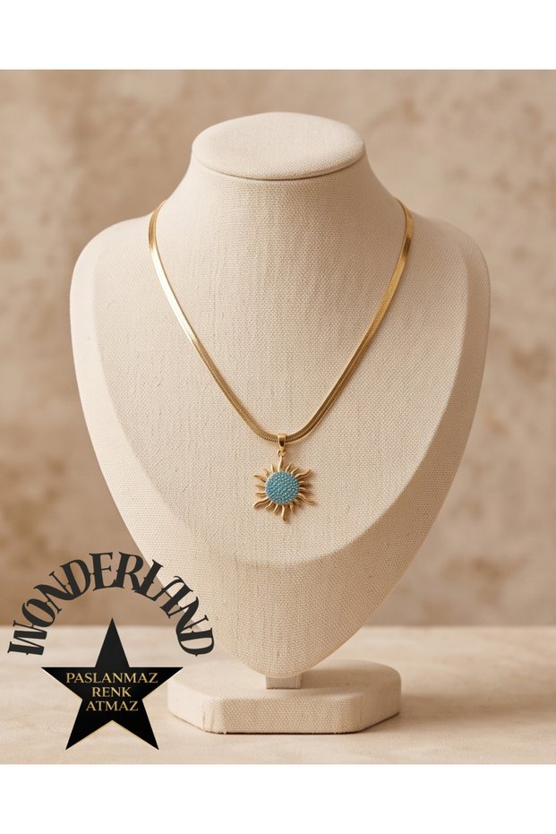 Blue Series - Casual Gold Women's Necklace - 36L Steel - 45 +5 cm Extension - a Quality - Tarnish Resistant