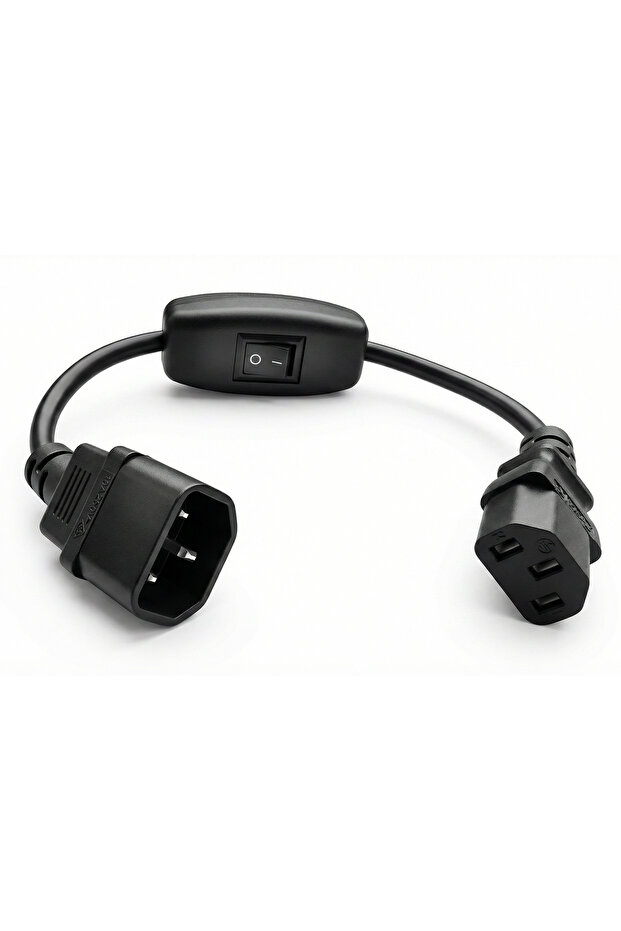 0.3M IEC C14-C13 Extension Power Cord Short 0.3M 0.5M IEC 320 C13 to C14 Power Cord with On/Off Swit