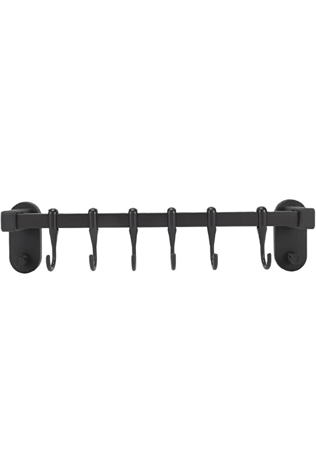 Kitchen Utensil Rack for Home, Wall Storage (Silver Black 30cm /
