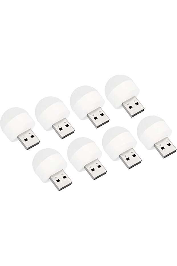 إضاءة ليلية USB، 8 قطع مصابيح LED صغيرة محمولة بقوة 0.5 واط للديكور المنزلي والقراءة والنوم والتخييم