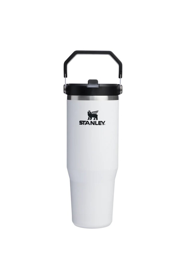 The Iceflow Flip Straw Thermos Cup with Straw 0.89 Lt (30 oz) - Chalk
