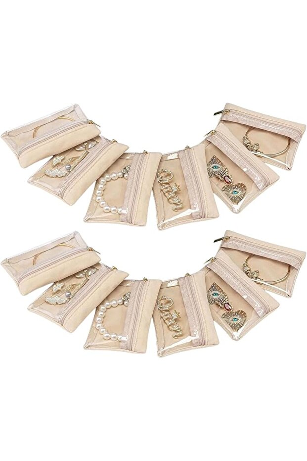 Jewelry Pouch Smooth Zipper Women Organizer