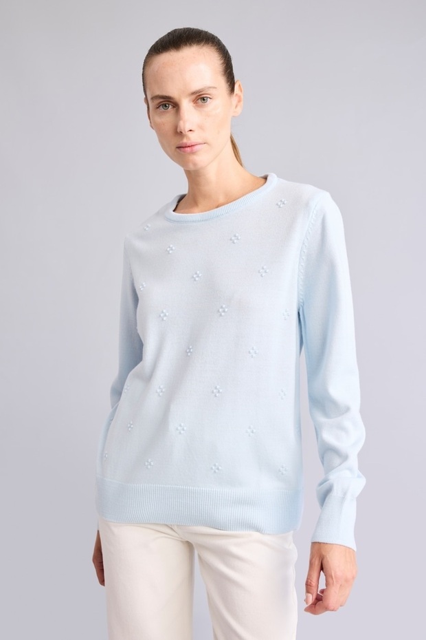 Regular Fit Crew Neck Knitwear Basic Sweater F4084Ax26Wn