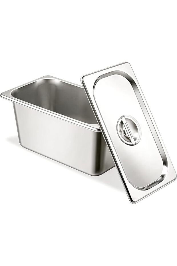 1 PC Stainless Steel Countertop Food Serving Display Container