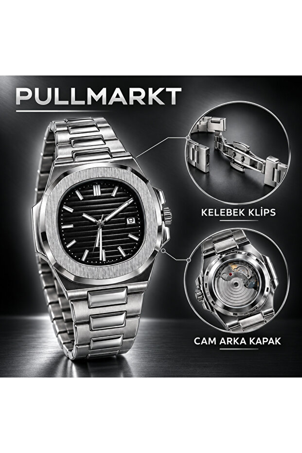Glass Back - Butterfly Clip - Men's Wristwatch