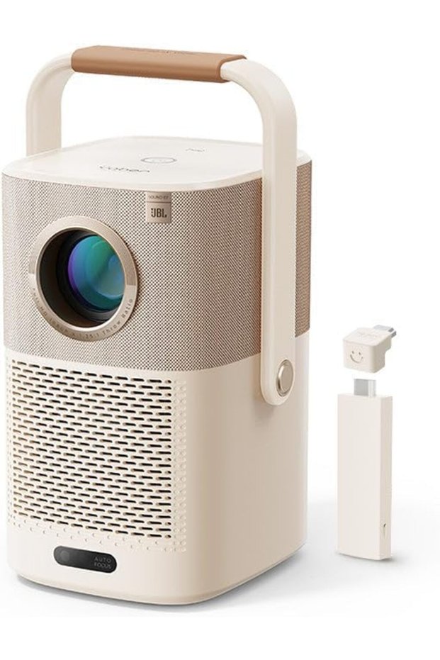 T2 Plus Outdoor Projector with WiFi 6 and Bluetooth, Built-in 1080P Smart Movie Portable Projector for Indoor & Outdoor, Compatible with TV Stick [JBL Sound & Built-in Battery]
