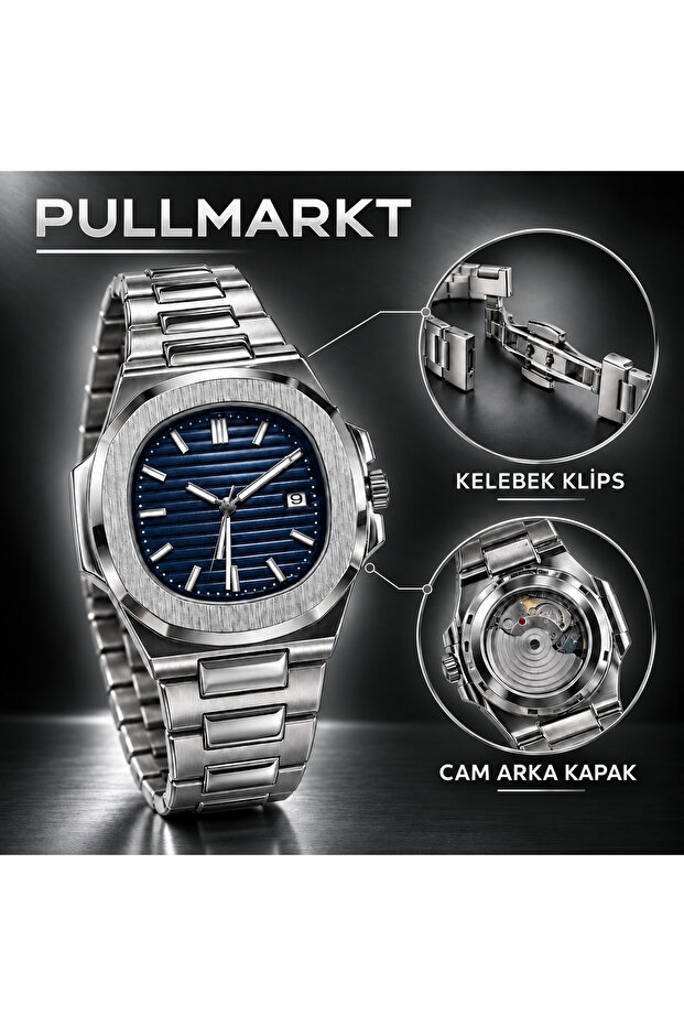 Glass Back - Butterfly Clip - Men's Wristwatch
