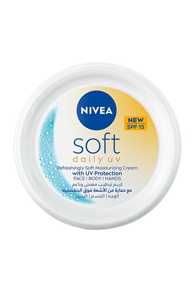 Soft Daily UV with SPF15 Moisturizing Cream for Body Hand & Face 100 ml