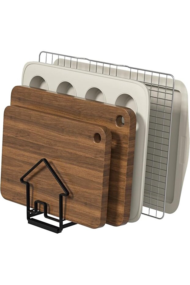 Cutting Board Holder Cutting Board Drying Rack Stand Kitchen Cabinet Organizer Cookie Sheet
