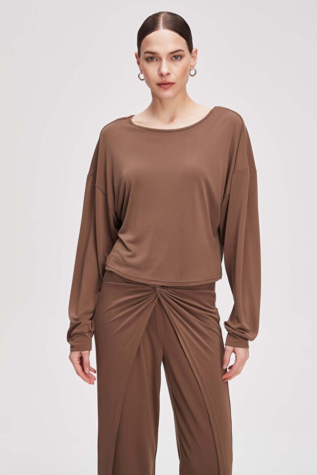 Women's Plain Long-Sleeve Top