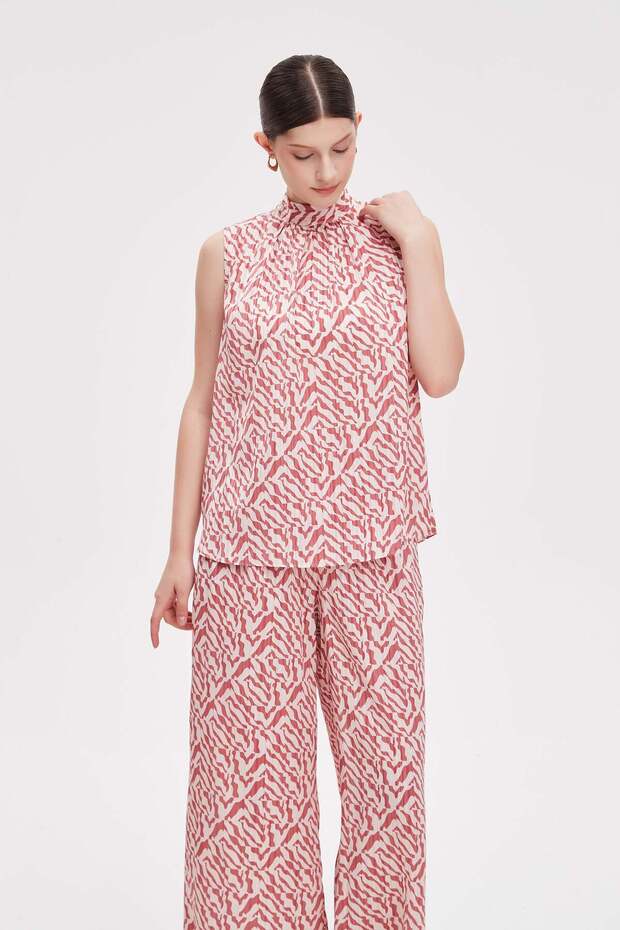 Printed Sleeveless Top