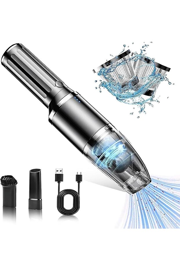 Cordless Handheld Vacuum Cleaner,9000PA Powerful Suction,5000mAh Rechargeable Battery,Low Noise Portable Vacuum for Car,Home and Office,Black