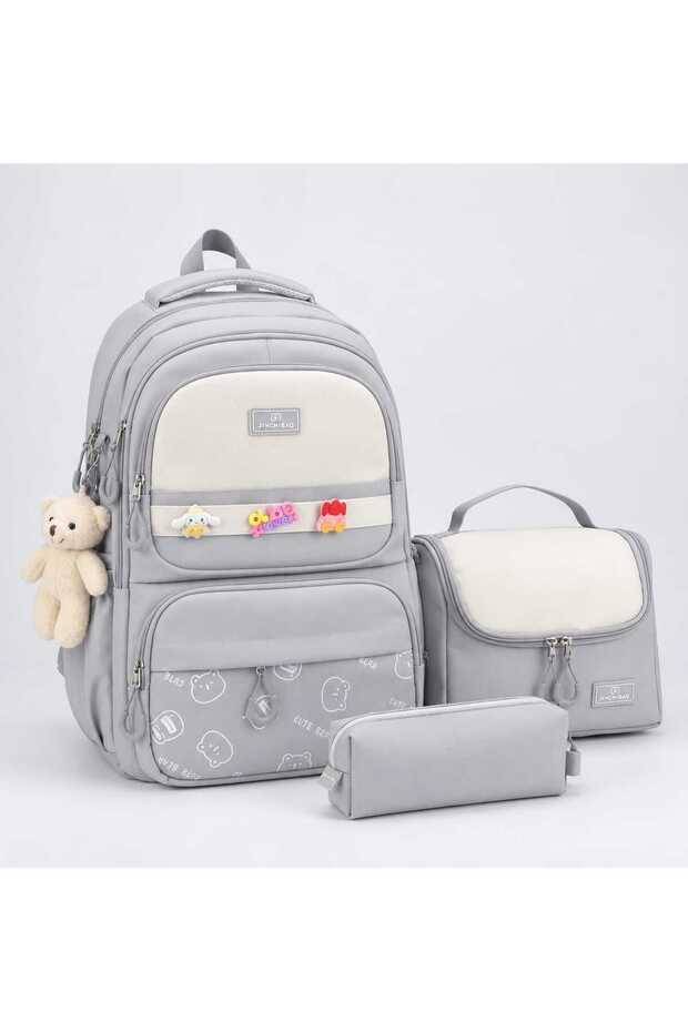 Korean Style Quality Nutrition and Pencil Box Set School Bag