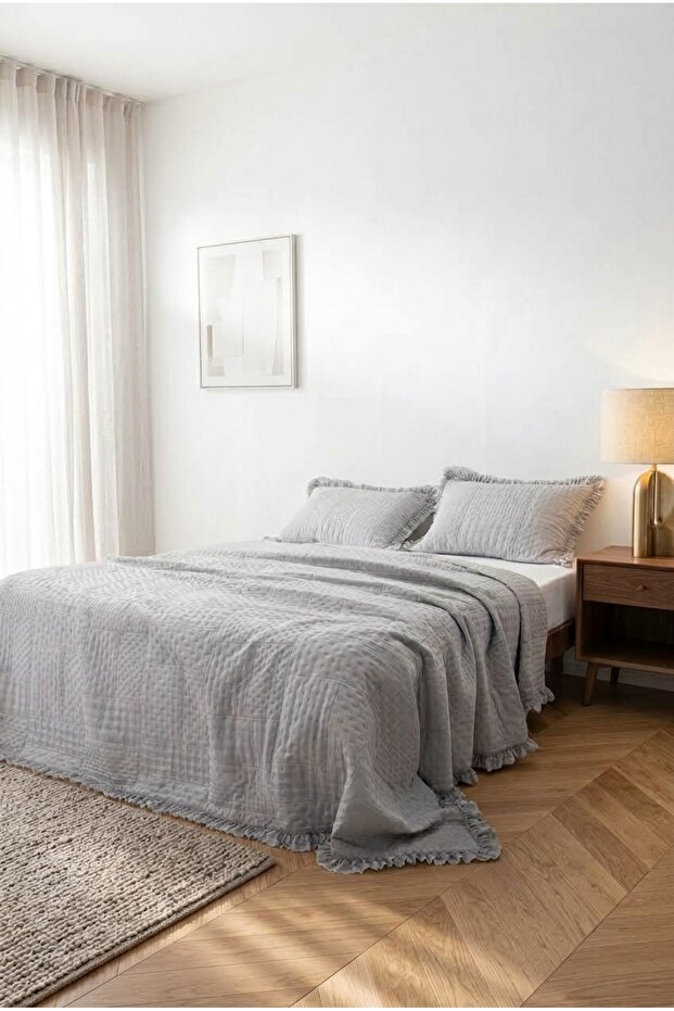 Maryon Double Bedspread - Gray