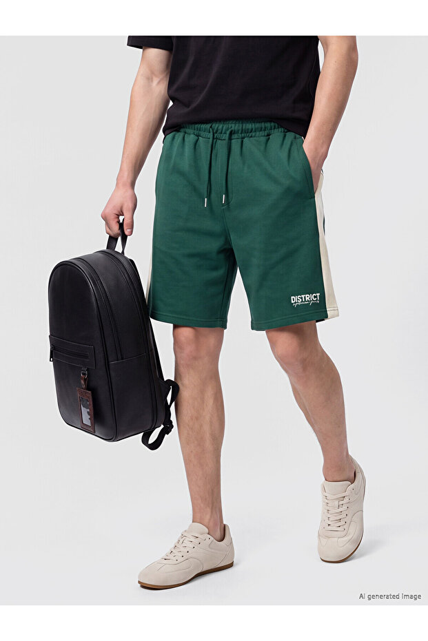 Xside Green Regular Fit Men's Shorts
