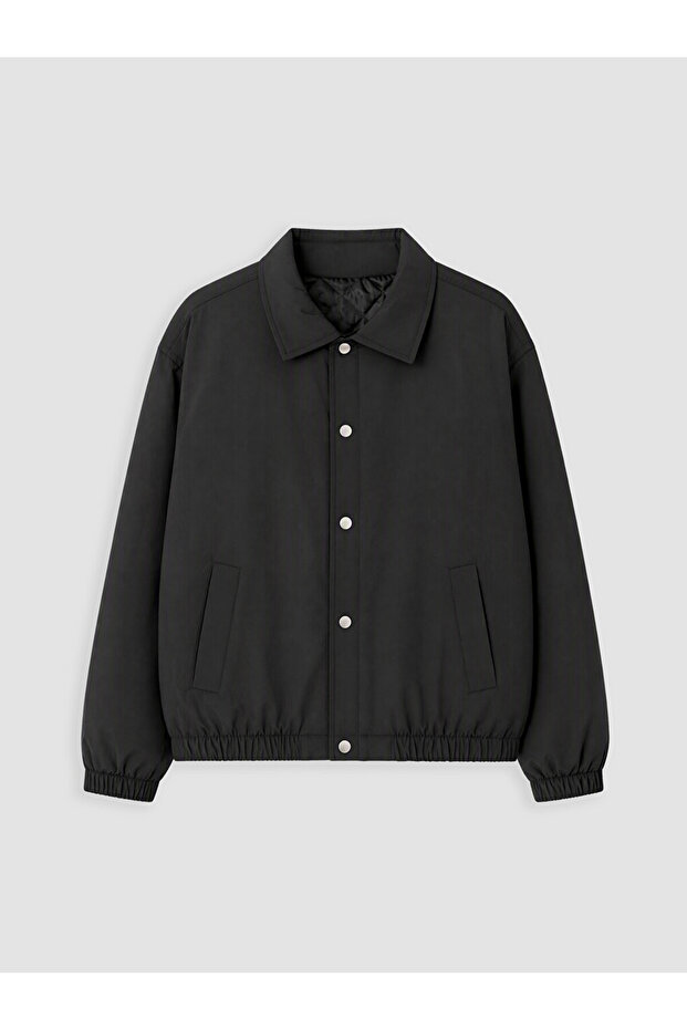 Vizyon New Season Black Loose Fit Men's Jacket