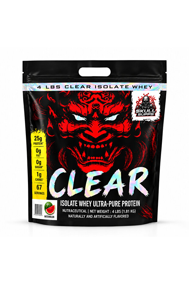 Clear Isolate Whey Protein Watermelon Flavor 4 LBS (1.81 KG) – 25g Protein – 67 Servings