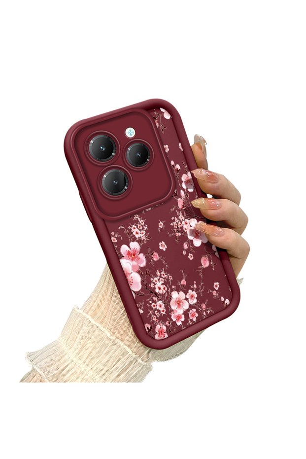 Infinix Hot 40/40 Pro Compatible Elegant Dal Cherry Blossom Case, Fresh Young Girl Air