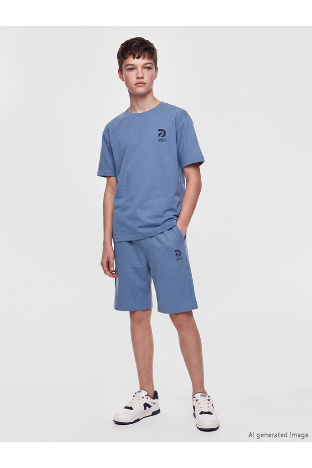 Lcw Kids Blue Boys' Printed Shorts