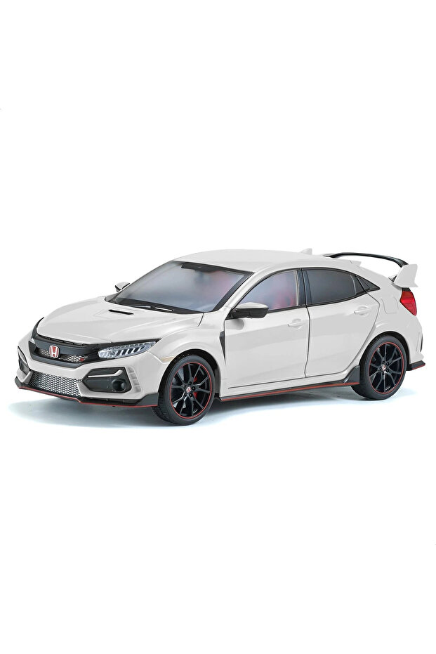 1:18 Scale Honda Civic Type R 2020 Metal Licensed Model Car White