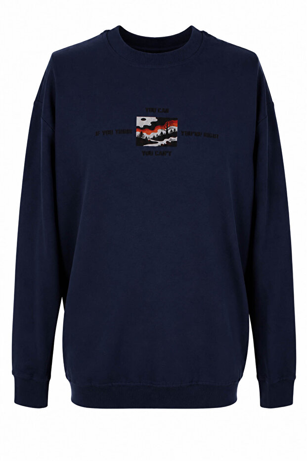 You Can O Yaka Indigo Men's Sweatshirt 27Kdt1000005