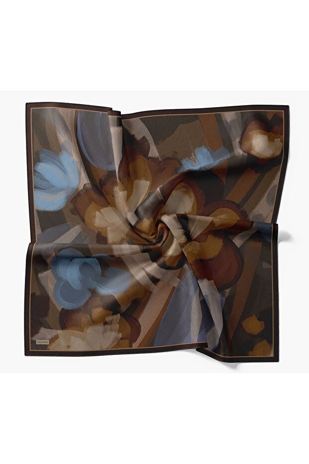 Velora Scarf Watercolor Dark Navy Blue