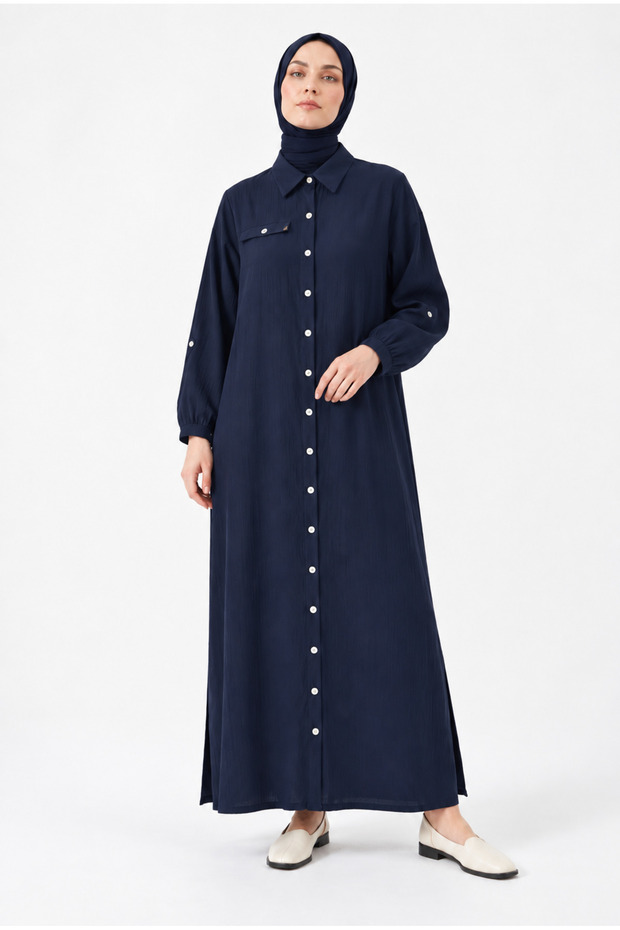 Long Tunic Navy Blue 26Yt404