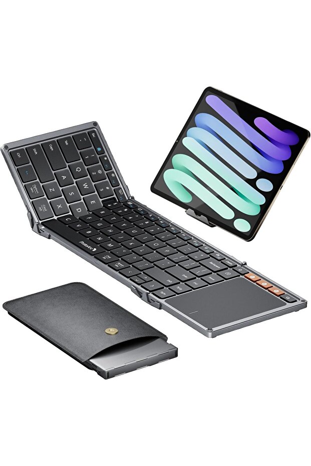 ProtoArc Foldable Keyboard with Touchpad, XK01 TP Folding Portable Keyboard