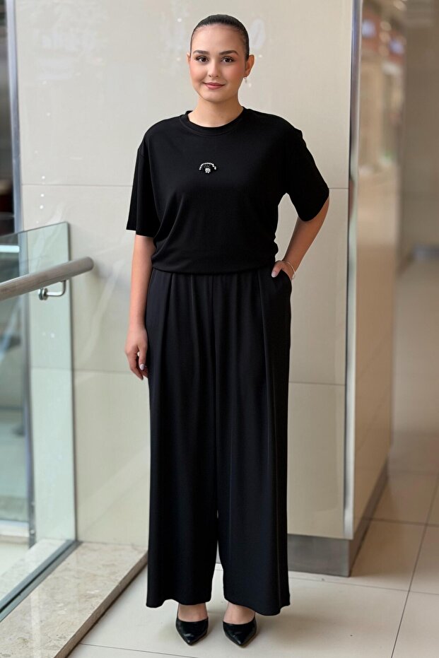 Sentez Inside-Pile Wide-Leg Pants