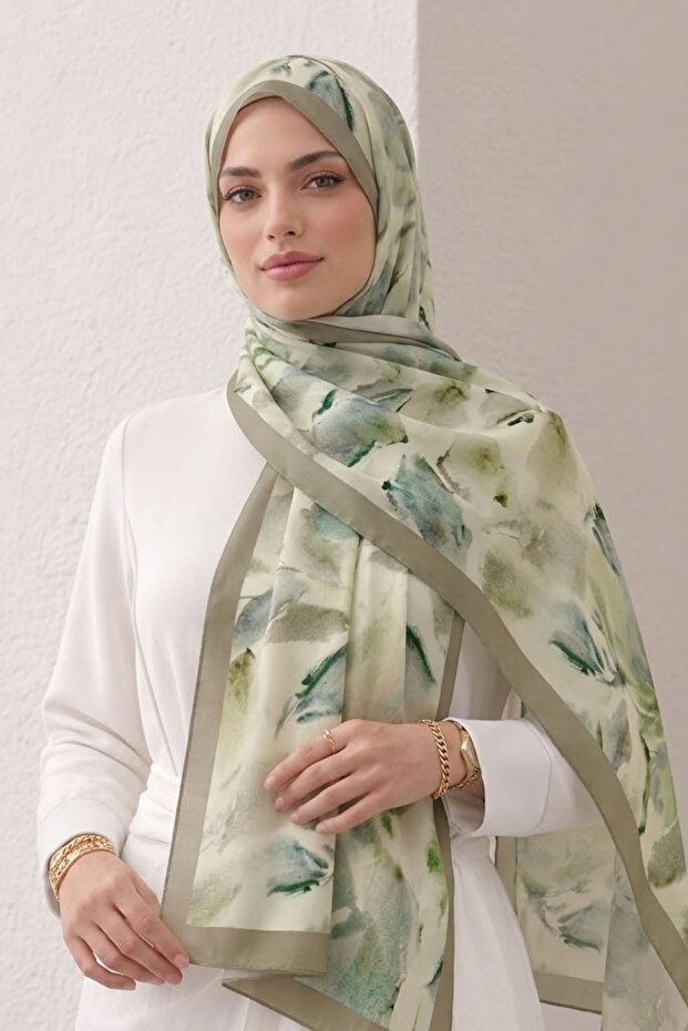 Patterned Shawl - Bamboo Kraş Printed Shawl 18