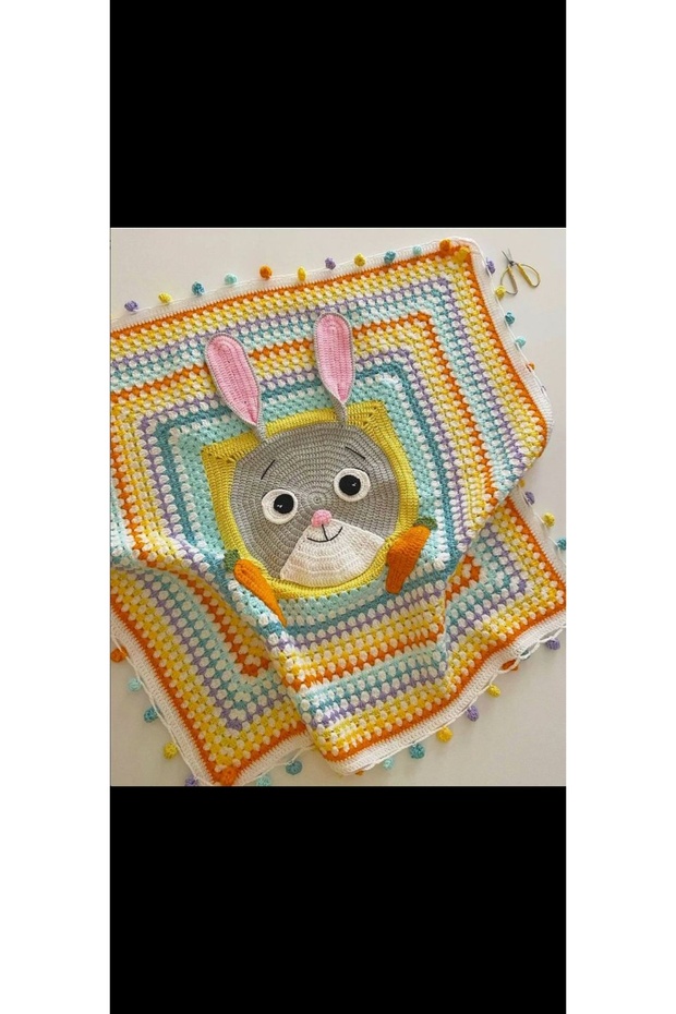 Hand Knitted Baby Blanket 100X100 cm | Knitted Baby Blanket | Soft and Warm Baby Blanket