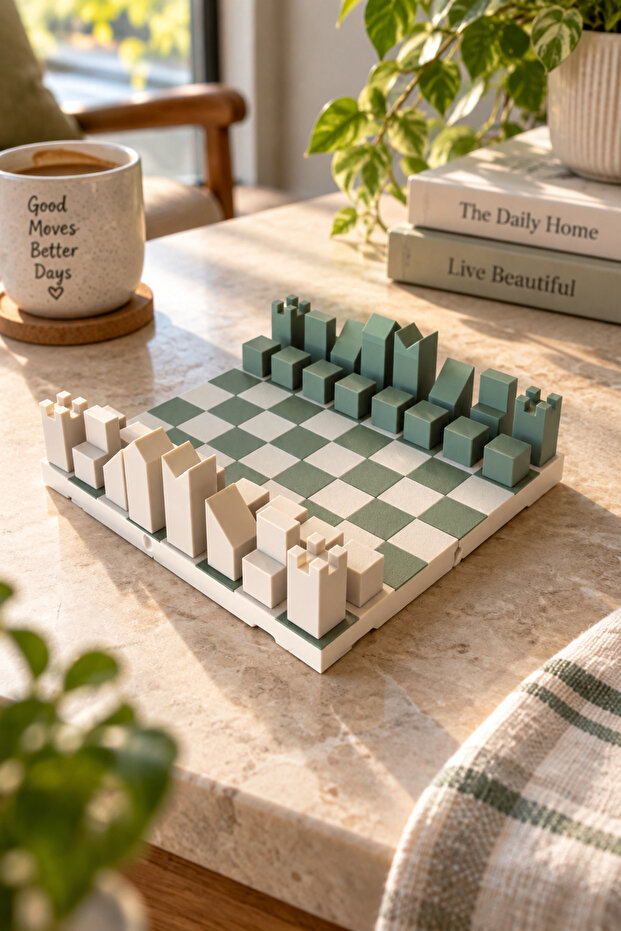 Mini Chess Box Game 17X17 cm – Decorative and Portable Chess Set
