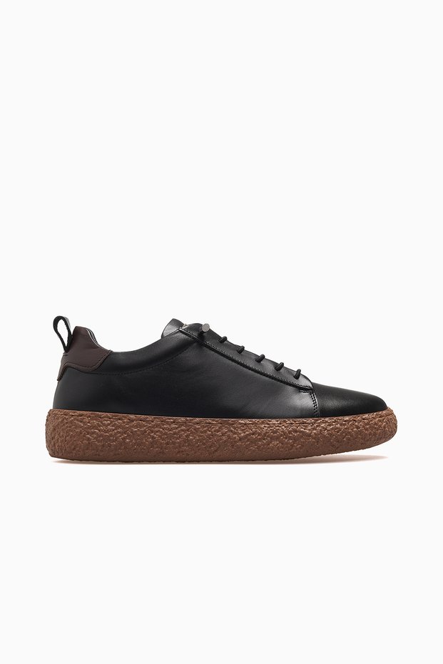 Women's Daily Lace-Up Leather Shoes 26K 26150005K Black